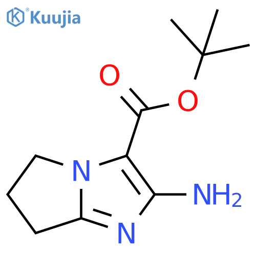 tert-butyl 2-amino-5H,6H,7H-pyrrolo[1,2-a]imidazole-3-carboxylate structure