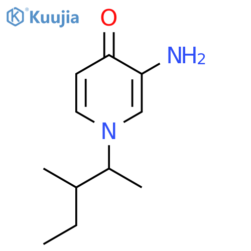 3-amino-1-(3-methylpentan-2-yl)-1,4-dihydropyridin-4-one structure