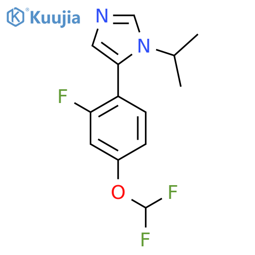5-4-(difluoromethoxy)-2-fluorophenyl-1-(propan-2-yl)-1H-imidazole structure