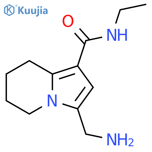3-(aminomethyl)-N-ethyl-5,6,7,8-tetrahydroindolizine-1-carboxamide structure