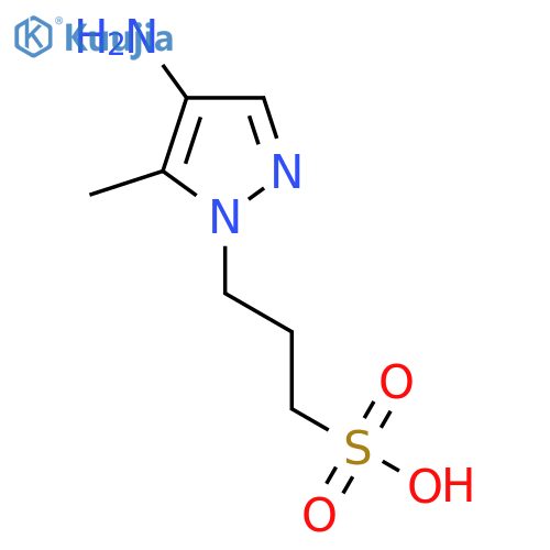 3-(4-amino-5-methyl-1H-pyrazol-1-yl)propane-1-sulfonic acid structure