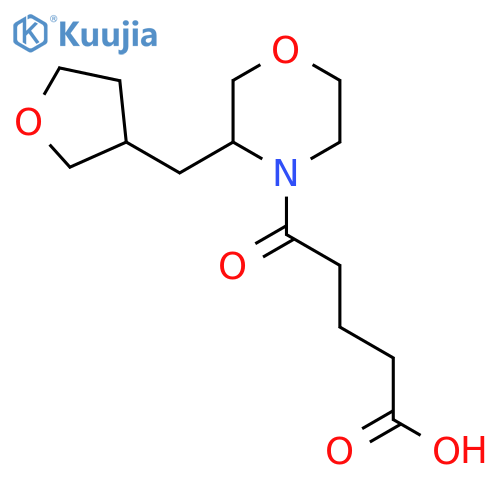5-Oxo-5-{3-[(oxolan-3-yl)methyl]morpholin-4-yl}pentanoic acid structure
