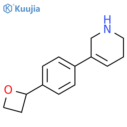 Pyridine, 1,2,3,6-tetrahydro-5-[4-(2-oxetanyl)phenyl]- structure
