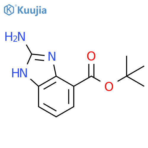 tert-butyl 2-amino-1H-1,3-benzodiazole-4-carboxylate structure