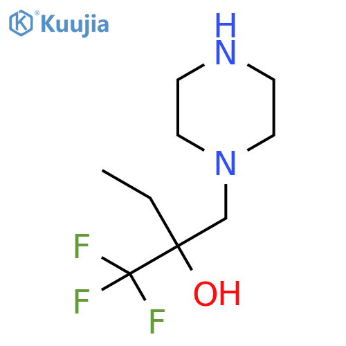 1,1,1-Trifluoro-2-(piperazin-1-ylmethyl)butan-2-ol structure