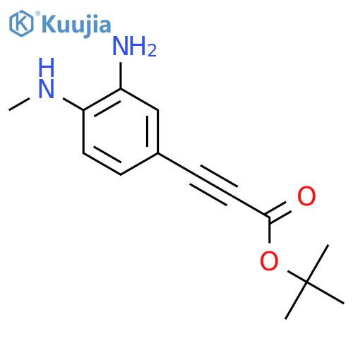 Tert-butyl 3-[3-amino-4-(methylamino)phenyl]prop-2-ynoate structure
