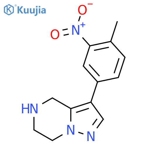 3-(4-methyl-3-nitrophenyl)-4H,5H,6H,7H-pyrazolo[1,5-a]pyrazine structure