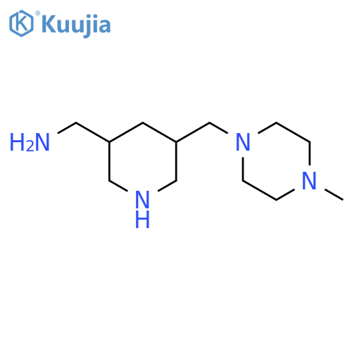 3-Piperidinemethanamine, 5-[(4-methyl-1-piperazinyl)methyl]- structure