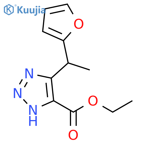 1H-1,2,3-Triazole-5-carboxylic acid, 4-[1-(2-furanyl)ethyl]-, ethyl ester structure