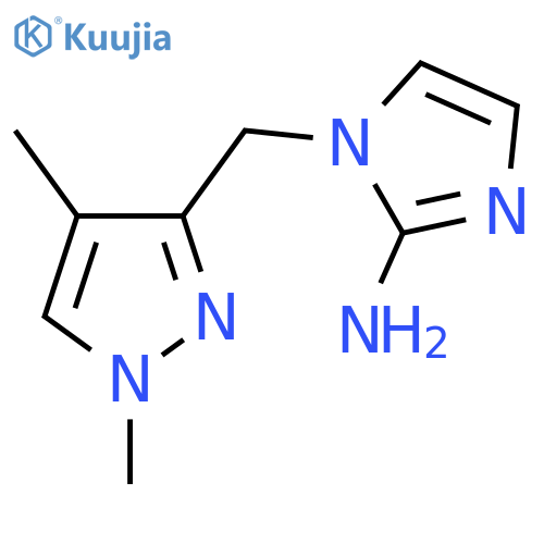 1-(1,4-dimethyl-1H-pyrazol-3-yl)methyl-1H-imidazol-2-amine structure