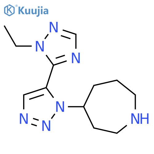 4-[5-(1-ethyl-1H-1,2,4-triazol-5-yl)-1H-1,2,3-triazol-1-yl]azepane structure