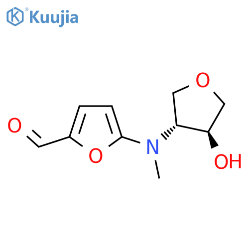 rac-5-{[(3R,4S)-4-hydroxyoxolan-3-yl](methyl)amino}furan-2-carbaldehyde structure