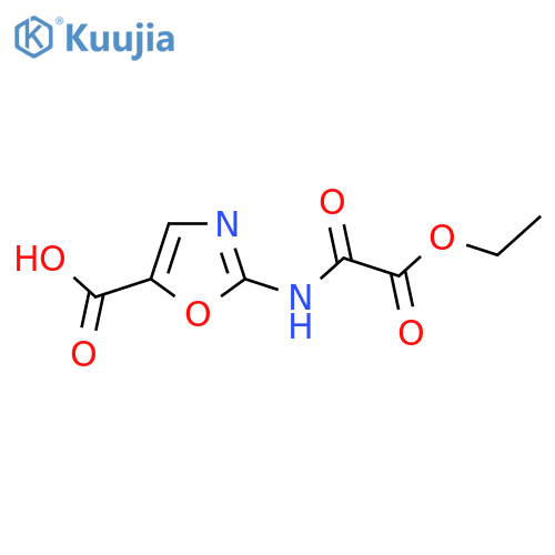 2-(ethyl carboxy)formamido-1,3-oxazole-5-carboxylic acid structure