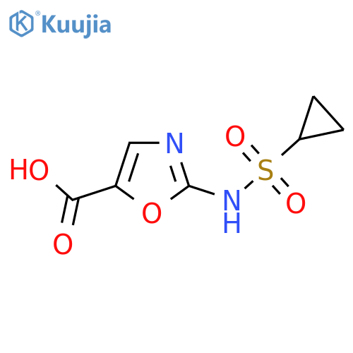 2-cyclopropanesulfonamido-1,3-oxazole-5-carboxylic acid structure