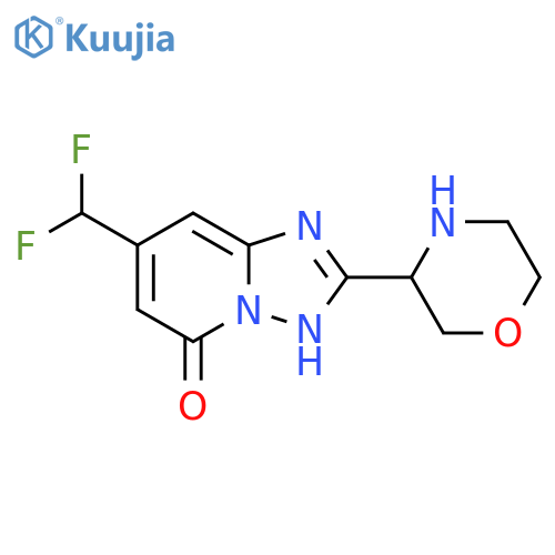 7-(difluoromethyl)-2-(morpholin-3-yl)-1,2,4triazolo1,5-apyridin-5-ol structure