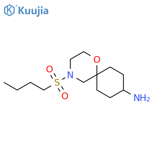 1-Oxa-4-azaspiro[5.5]undecan-9-amine, 4-(butylsulfonyl)- structure