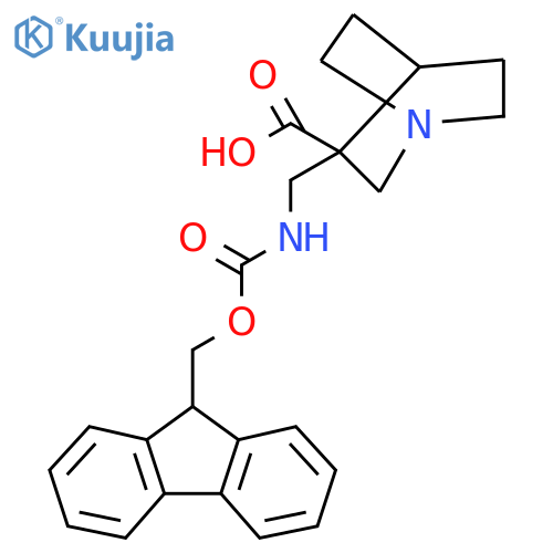 3-({(9H-fluoren-9-yl)methoxycarbonyl}amino)methyl-1-azabicyclo2.2.2octane-3-carboxylic acid structure
