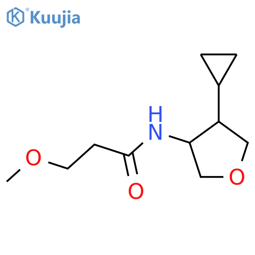 N-(4-cyclopropyloxolan-3-yl)-3-methoxypropanamide structure