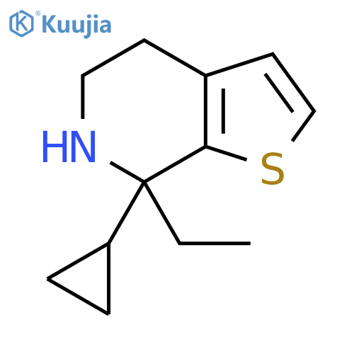 7-cyclopropyl-7-ethyl-4H,5H,6H,7H-thieno2,3-cpyridine structure