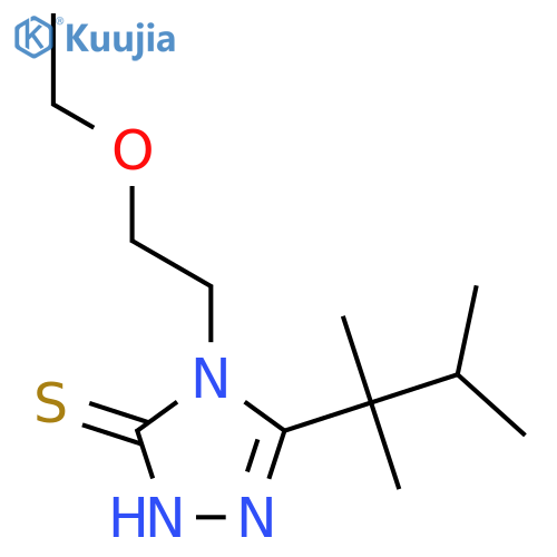 5-(2,3-dimethylbutan-2-yl)-4-(2-ethoxyethyl)-4H-1,2,4-triazole-3-thiol structure