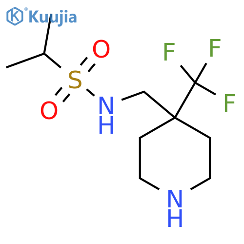 N-[[4-(trifluoromethyl)piperidin-4-yl]methyl]propane-2-sulfonamide structure