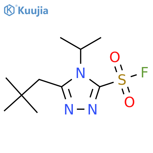 4H-1,2,4-Triazole-3-sulfonyl fluoride, 5-(2,2-dimethylpropyl)-4-(1-methylethyl)- structure