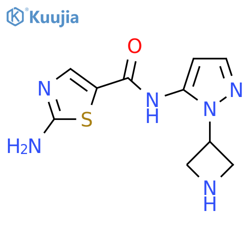 2-amino-N-1-(azetidin-3-yl)-1H-pyrazol-5-yl-1,3-thiazole-5-carboxamide structure