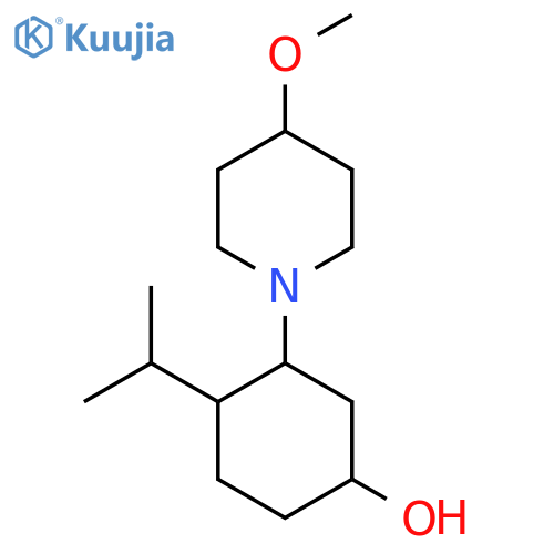 3-(4-Methoxypiperidin-1-yl)-4-(propan-2-yl)cyclohexan-1-ol structure