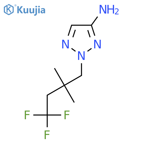 2-(4,4,4-trifluoro-2,2-dimethylbutyl)-2H-1,2,3-triazol-4-amine structure