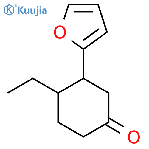 4-Ethyl-3-(furan-2-yl)cyclohexan-1-one structure