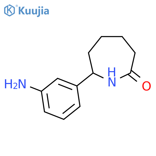 7-(3-Aminophenyl)azepan-2-one structure