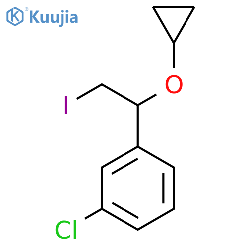 1-chloro-3-(1-cyclopropoxy-2-iodoethyl)benzene structure