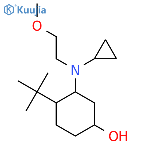 4-Tert-butyl-3-[cyclopropyl(2-methoxyethyl)amino]cyclohexan-1-ol structure