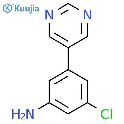 3-chloro-5-(pyrimidin-5-yl)aniline structure