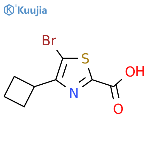 5-bromo-4-cyclobutyl-1,3-thiazole-2-carboxylic acid structure
