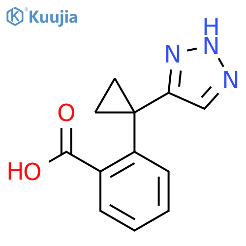 2-[1-(1H-1,2,3-triazol-4-yl)cyclopropyl]benzoic acid structure