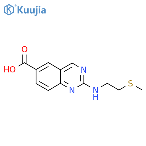 2-{2-(methylsulfanyl)ethylamino}quinazoline-6-carboxylic acid structure