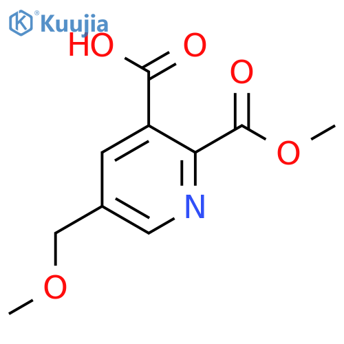 2-(Methoxycarbonyl)-5-(methoxymethyl)pyridine-3-carboxylic acid structure