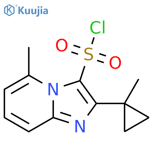 5-methyl-2-(1-methylcyclopropyl)imidazo1,2-apyridine-3-sulfonyl chloride structure