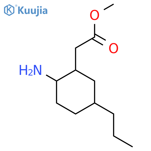 Methyl 2-(2-amino-5-propylcyclohexyl)acetate structure