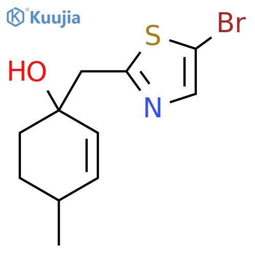 1-[(5-Bromo-1,3-thiazol-2-yl)methyl]-4-methylcyclohex-2-en-1-ol structure