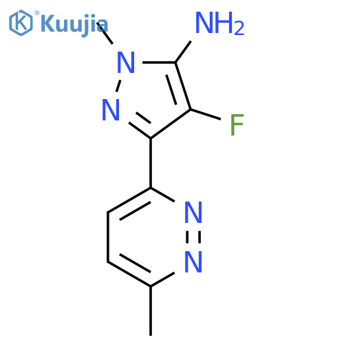 4-fluoro-1-methyl-3-(6-methylpyridazin-3-yl)-1H-pyrazol-5-amine structure