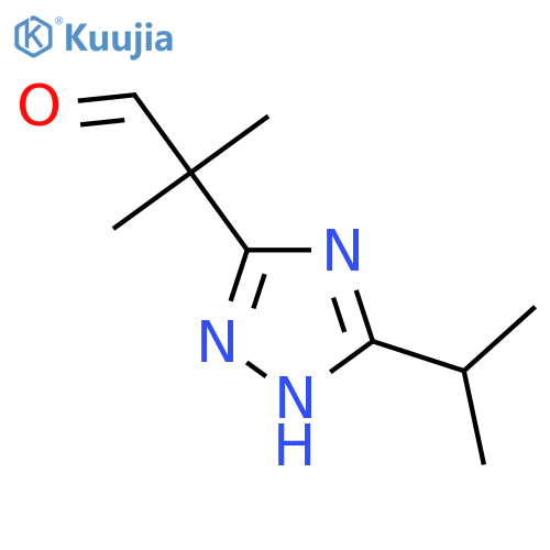 2-methyl-2-5-(propan-2-yl)-4H-1,2,4-triazol-3-ylpropanal structure