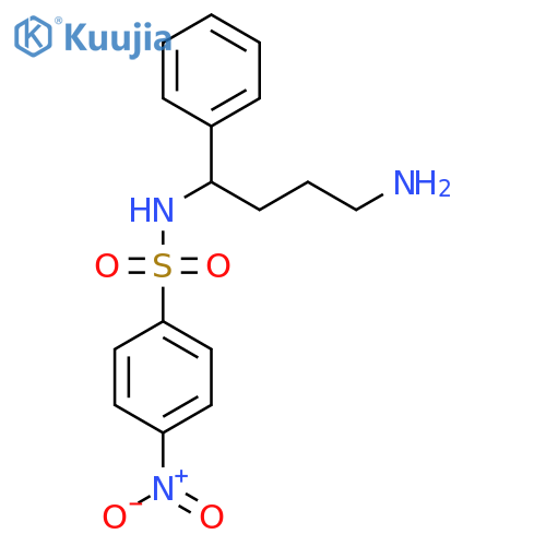 N-(4-amino-1-phenylbutyl)-4-nitrobenzene-1-sulfonamide structure