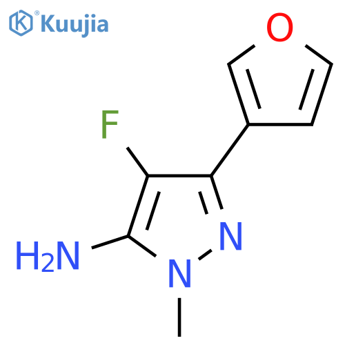 4-fluoro-3-(furan-3-yl)-1-methyl-1H-pyrazol-5-amine structure