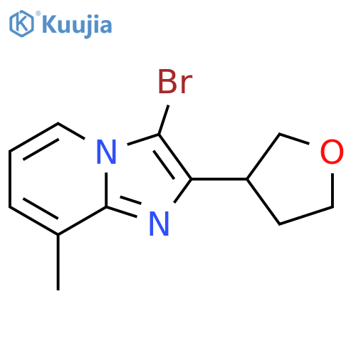 3-bromo-8-methyl-2-(oxolan-3-yl)imidazo1,2-apyridine structure