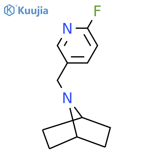 7-(6-fluoropyridin-3-yl)methyl-7-azabicyclo2.2.1heptane structure