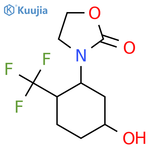 3-[5-Hydroxy-2-(trifluoromethyl)cyclohexyl]-1,3-oxazolidin-2-one structure