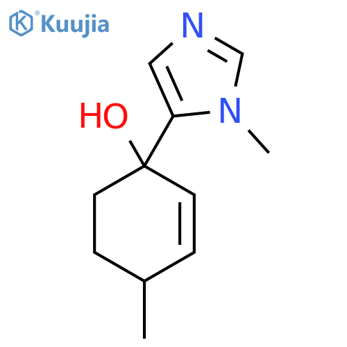 4-methyl-1-(1-methyl-1H-imidazol-5-yl)cyclohex-2-en-1-ol structure