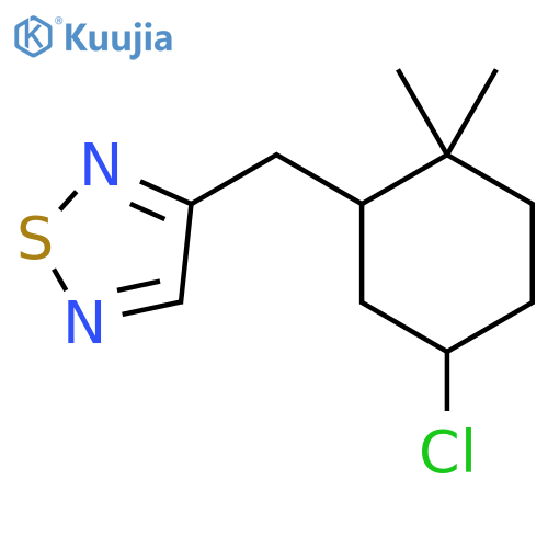 3-[(5-Chloro-2,2-dimethylcyclohexyl)methyl]-1,2,5-thiadiazole structure